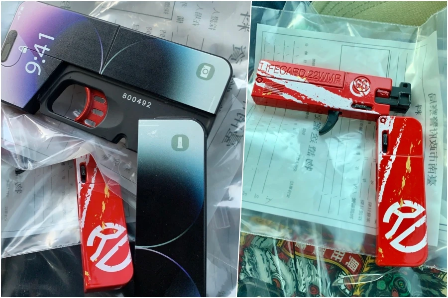 iPhone變手槍！竟是水電工自行改造　南警溯源起獲罕見摺疊槍