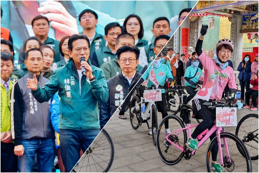 決戰大北門！林俊憲萬人造勢黃偉哲力挺　陳亭妃鐵馬巡迴拚「藍帶觀光」