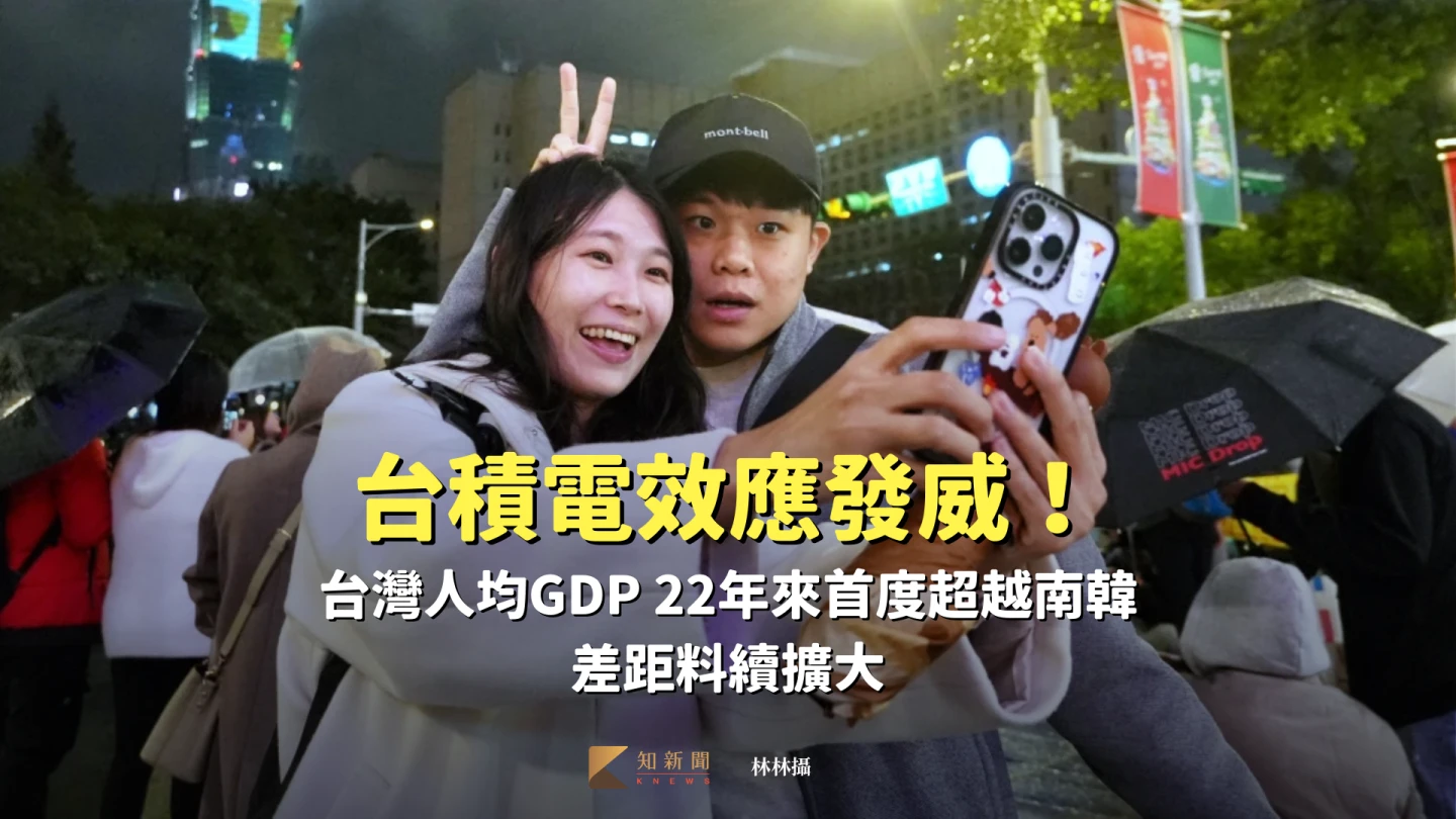 台積電效應發威！台灣人均GDP 22年來首度超越南韓　差距料續擴大
