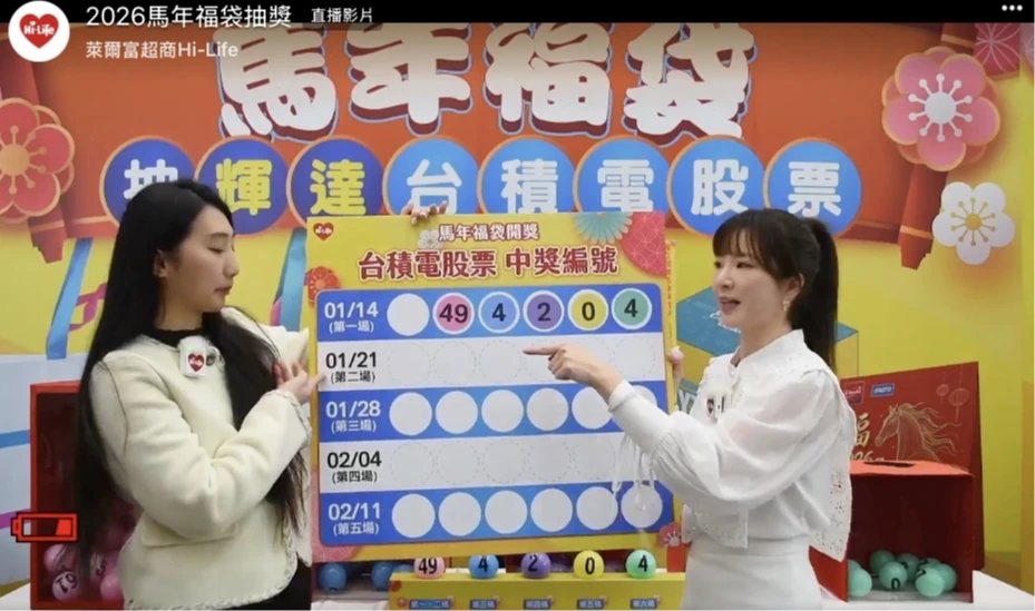 萊爾富福袋抽出首張台積電股票！得主現賺171萬元　第二張開獎時間曝