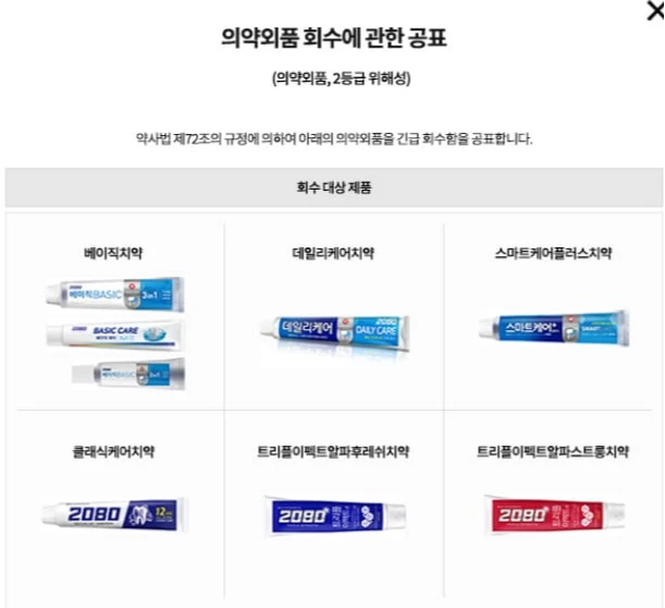 「中國製造」產品含禁用成分　南韓全面清查愛敬2080牙膏