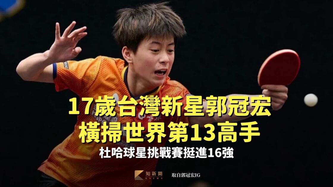 16歲郭冠宏奪青少年大滿貫賽U19冠軍 下克上挑戰地主新星