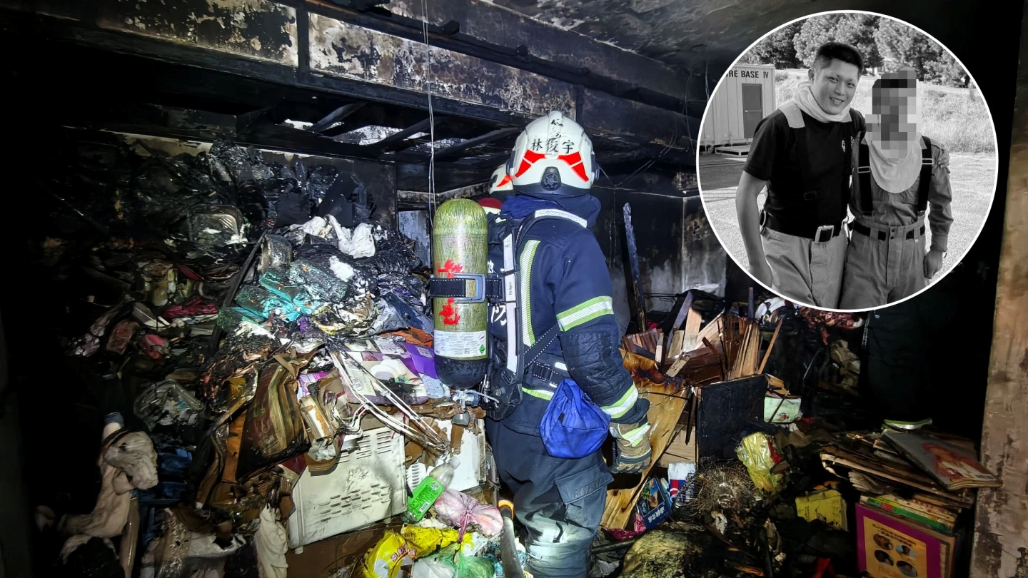 小隊長脫面罩救人殉職！雜物「堆超高」畫面曝　他淚揭關鍵：別變英雄墳墓