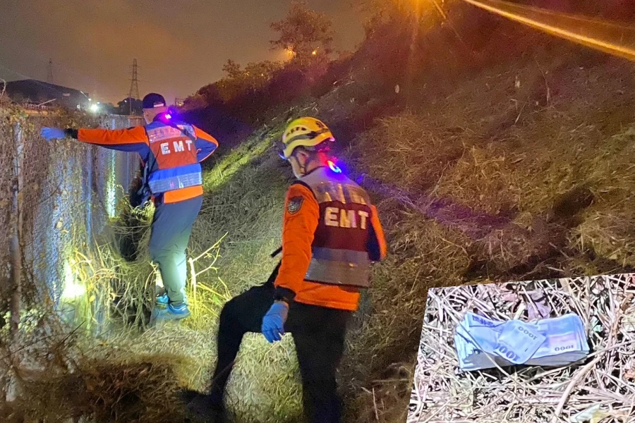 國道飛車追逐！駕駛急跳邊坡躲5惡煞追殺　人間蒸發卻驚見2本千元鈔