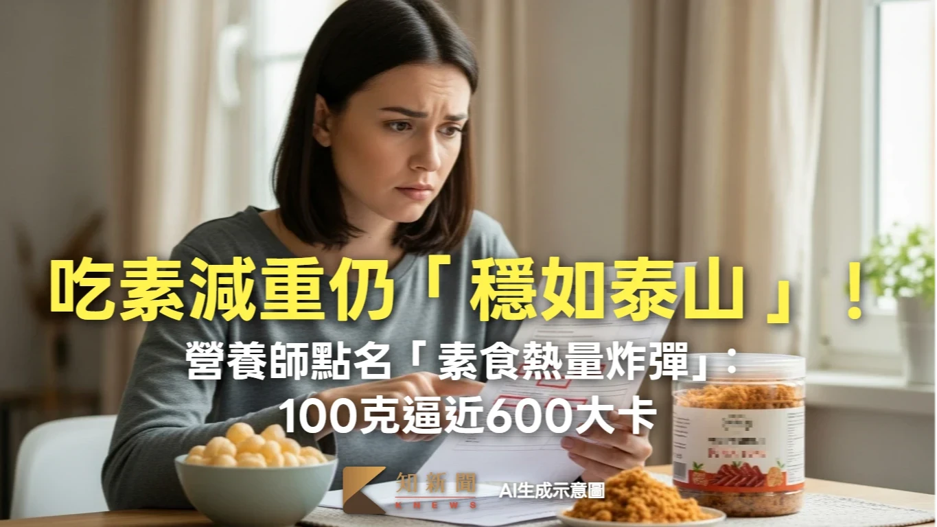 吃素減重仍「穩如泰山」！營養師點名「素食熱量炸彈」：100克逼近600大卡