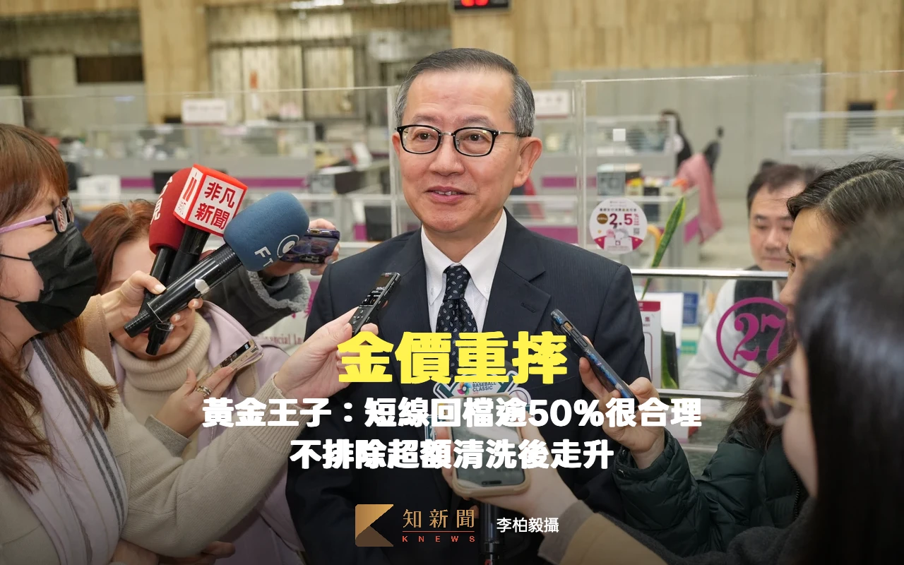 金價重摔！黃金王子楊天立：短線回檔逾50%很合理　不排除超額清洗後走升
