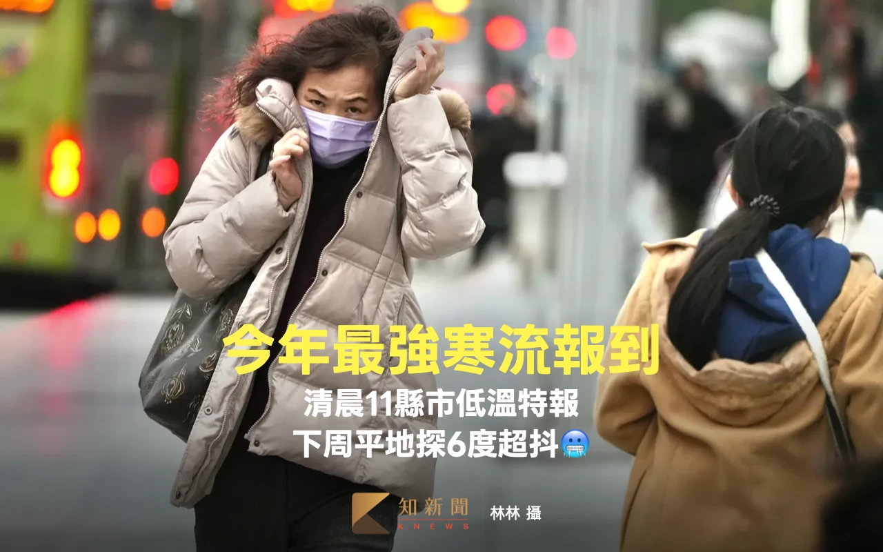 今年最強寒流報到！清晨11縣市低溫特報　下周平地探6度超抖🥶
