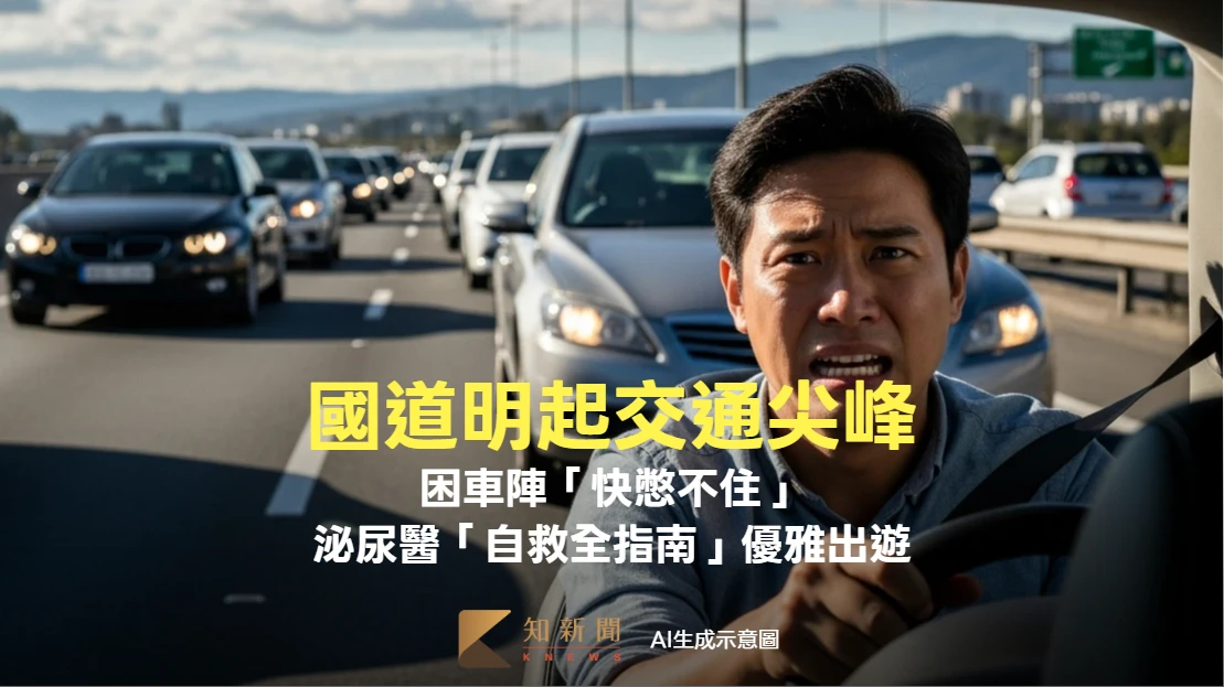 春節交通｜國道明起交通尖峰！塞車陣「快憋不住」　泌尿醫「自救全指南」優雅出遊