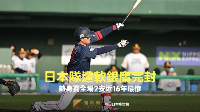 經典賽｜熱身賽踢鐵板！日本隊遭軟銀鷹完封　全場2安近16年最慘