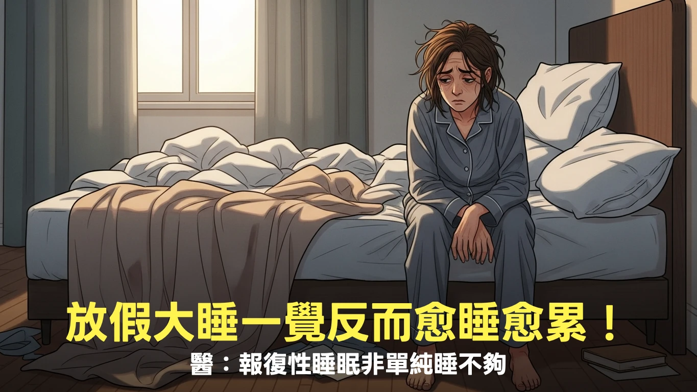 假日補眠醒來更累　醫：報復性睡眠恐是高壓的無聲抗議
