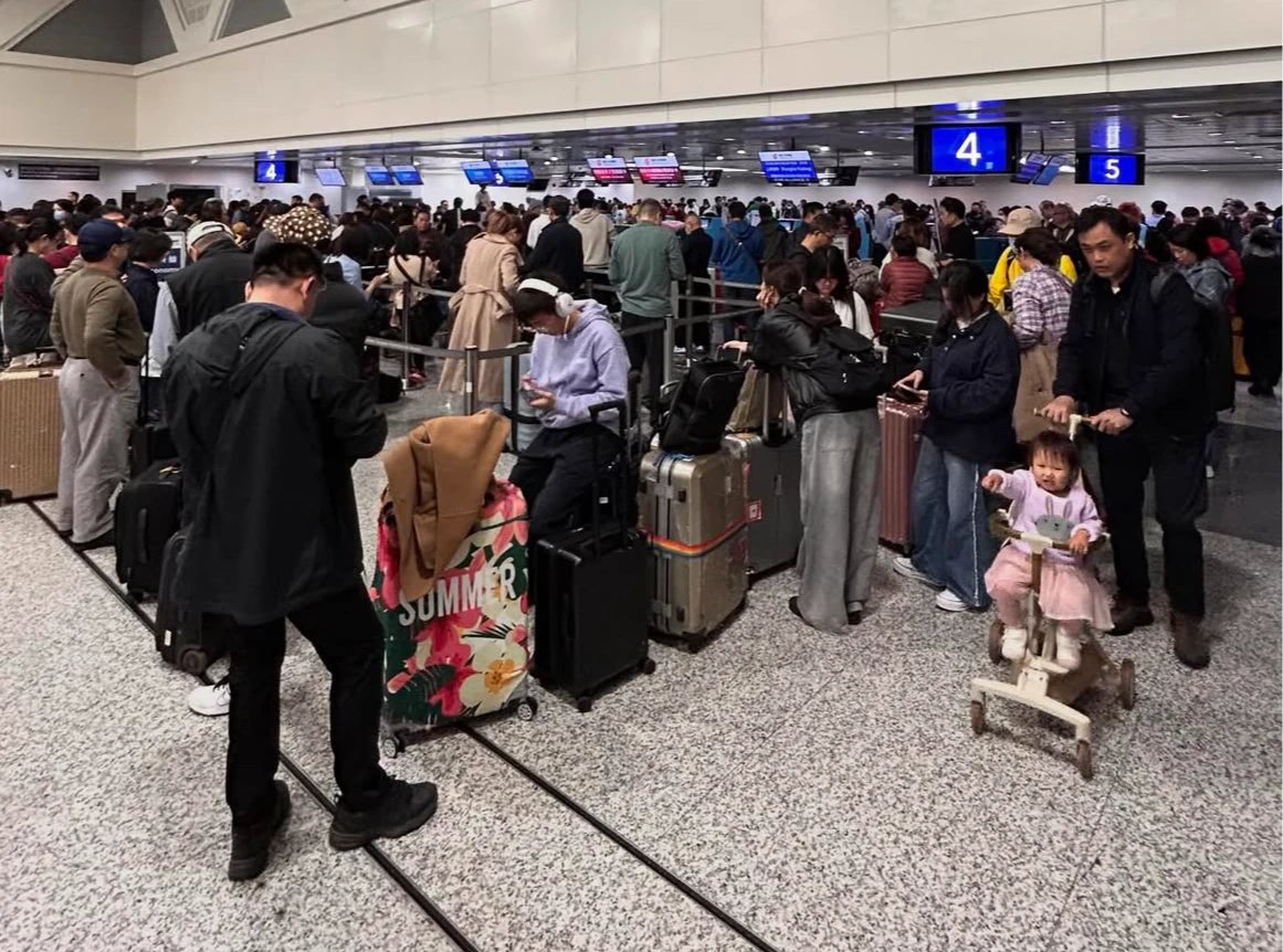 氣炸！桃機報到系統全面癱瘓　改手寫辦登記「等1小時沒動靜」