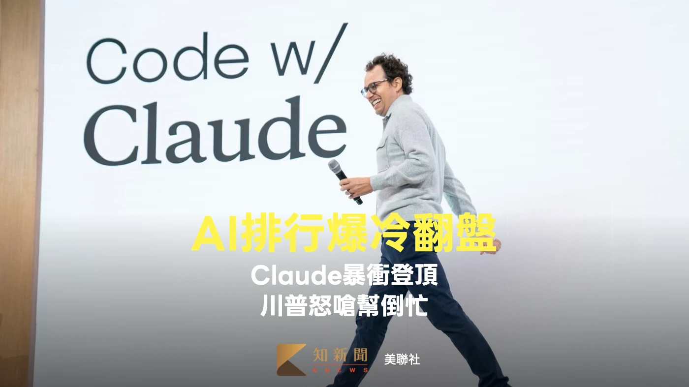 AI排行爆冷翻盤！Claude暴衝登頂　川普怒嗆幫倒忙