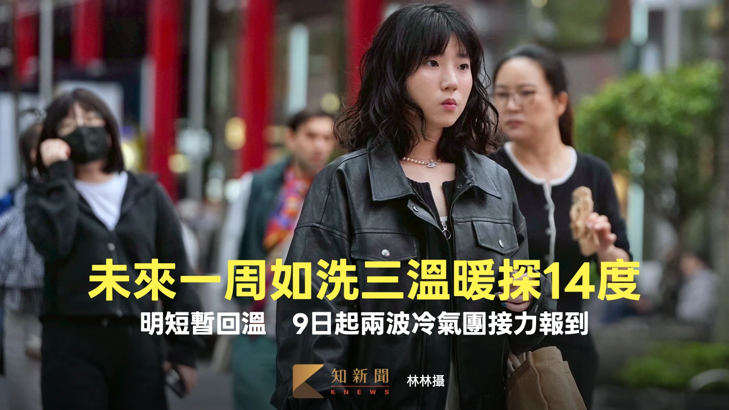 明短暫回溫！未來一周洗三溫暖探14度　9日起兩波冷氣團接力報到