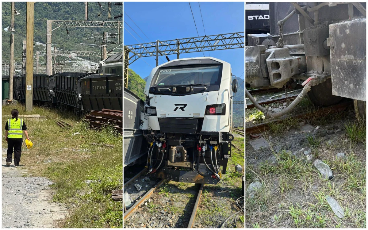 新柴電機車又出事！花蓮和仁站調車擦撞釀出軌　台鐵：號誌員打錯路線