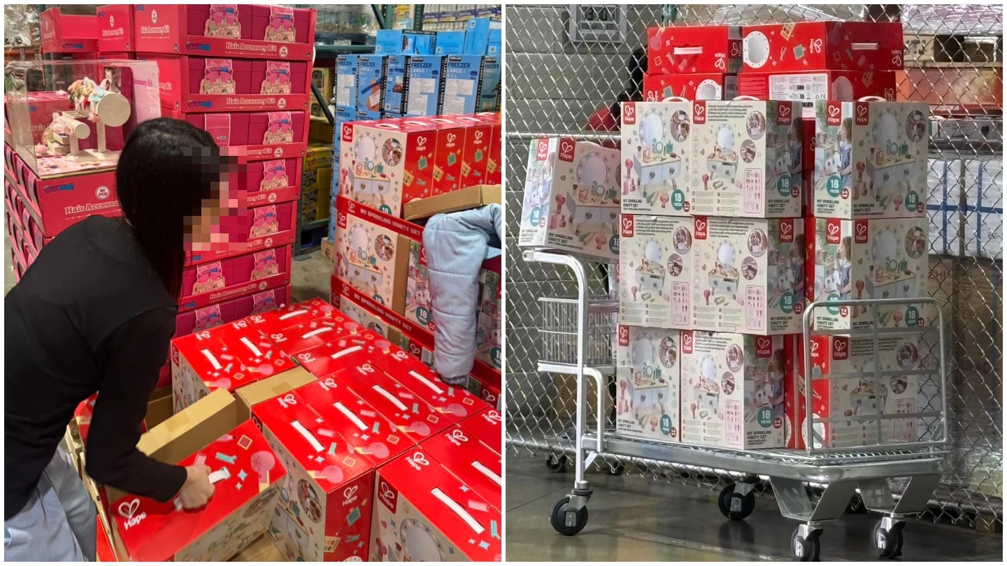 好市多兒童化妝台之亂！代購女瘋狂搬貨畫面曝　「同行」看不慣斥沒品