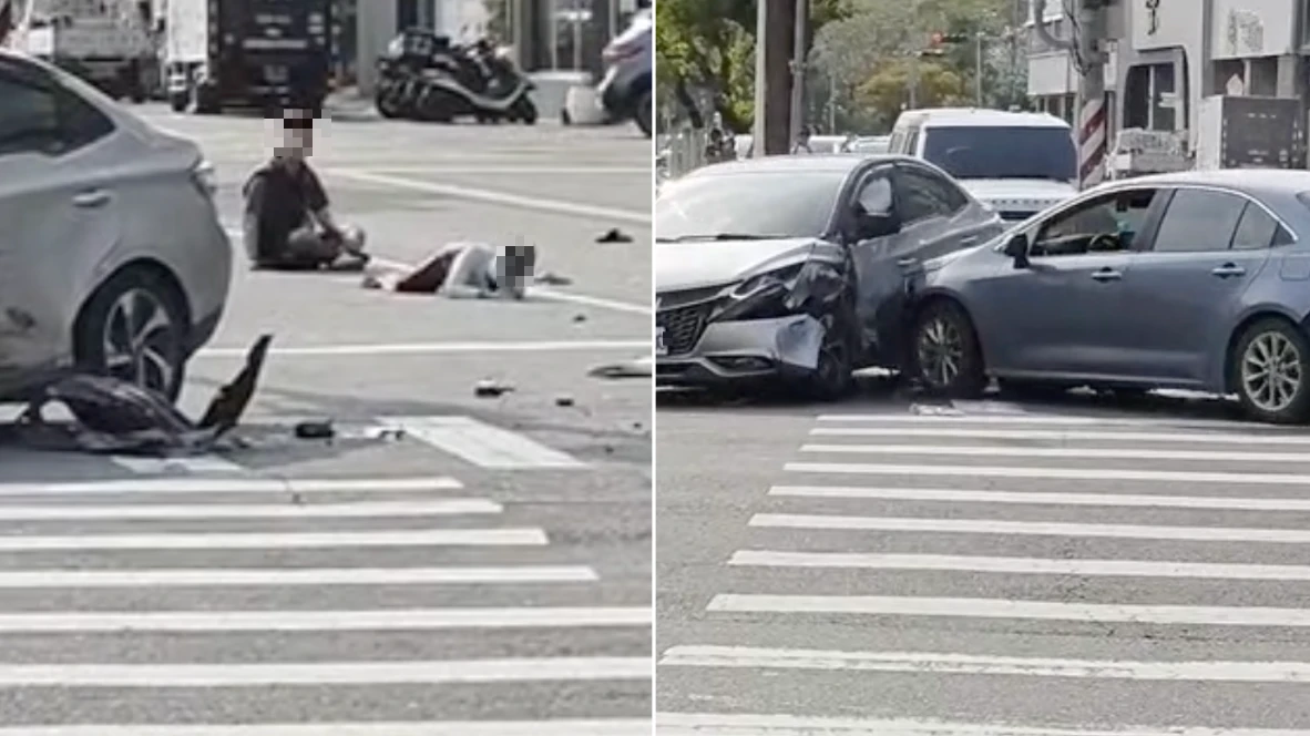 驚悚片｜喇叭聲釀行車糾紛！高雄一家三口下車理論母子遭撞　父怒踩油門反撞下場曝光