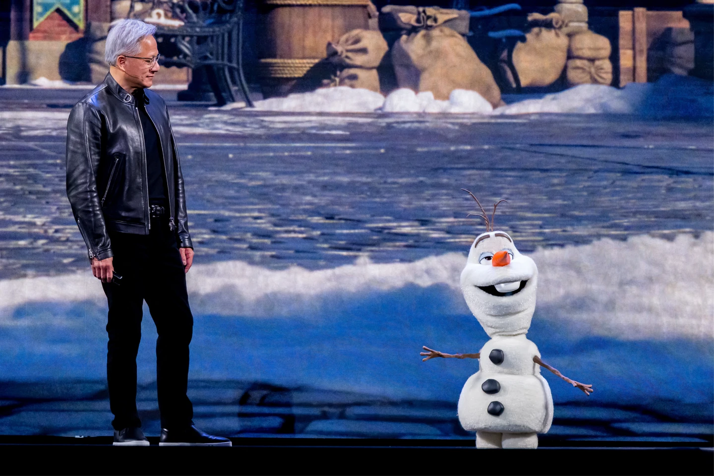 「雪寶」AI機器人壓軸登輝達GTC互動　黃仁勳：這就是迪士尼樂園未來