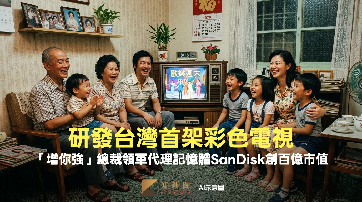 「增你強」總裁研發台灣首架彩色電視　周友義領軍代理記憶體SanDisk創百億市值
