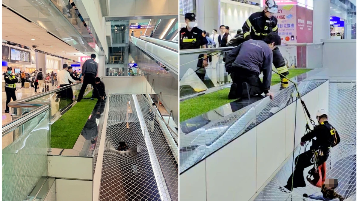 墜落片｜桃機驚魂！7歲童「自跳防墜網」玩開了　網炸鍋：家長人呢？