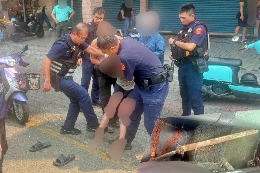 高雄校園驚魂！男持「寶劍」隨機傷人　警急壓制強制送醫