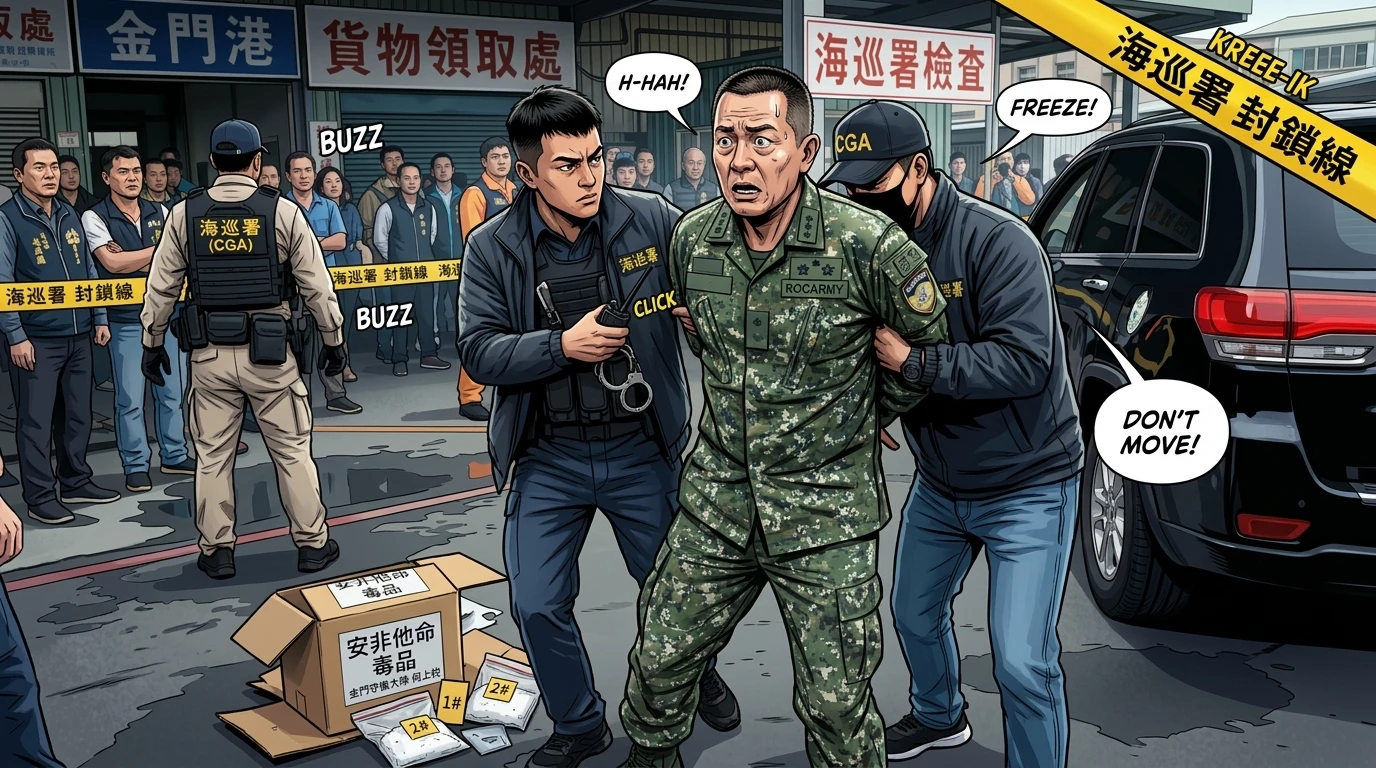 金門上校涉毒！到職一月找人寄安非他命包裹　金防部火速停職移送法辦