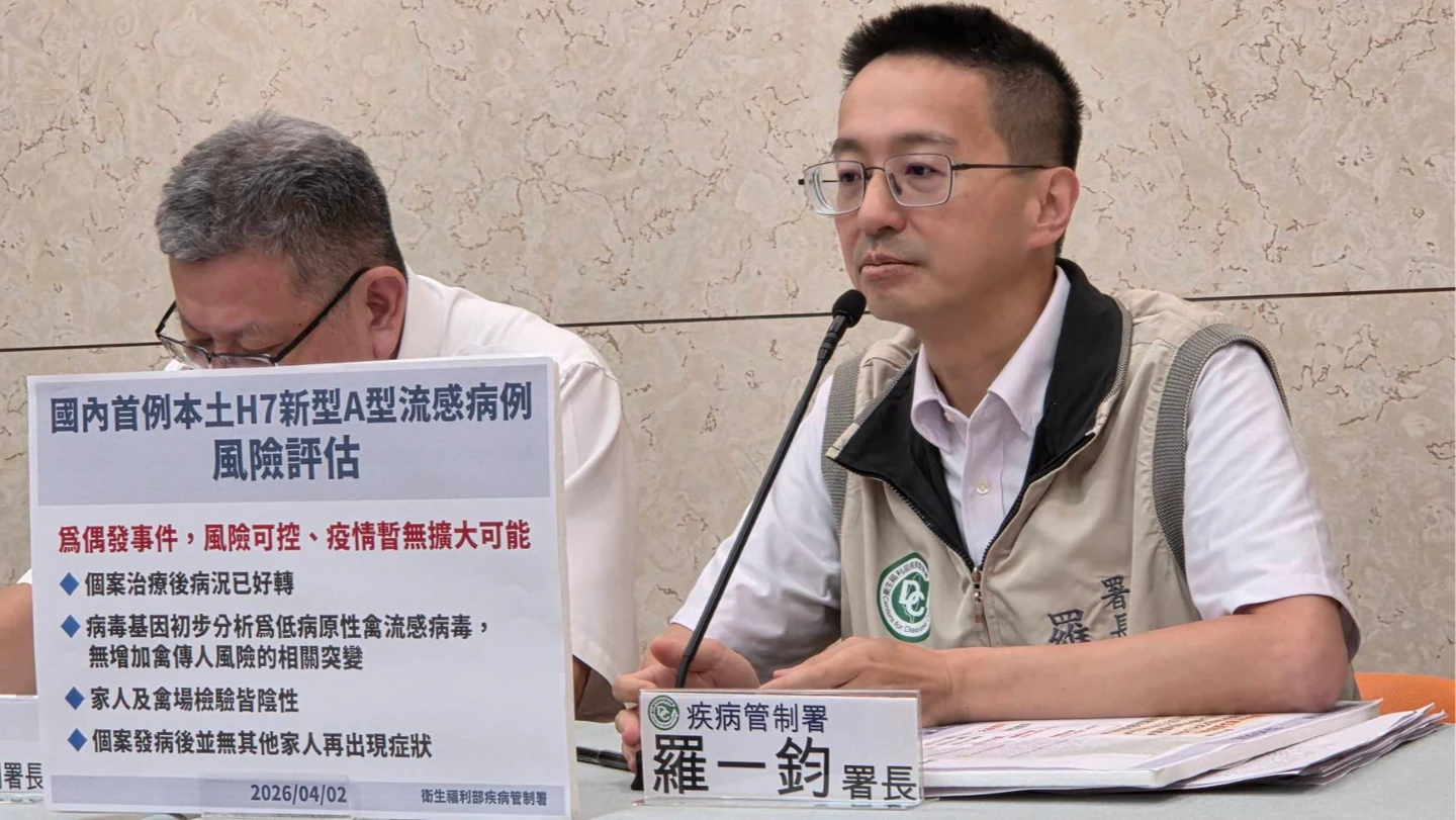 本土首例H7流感！彰化7旬鴨農倂發肺炎　羅一鈞：偶發禽傳人