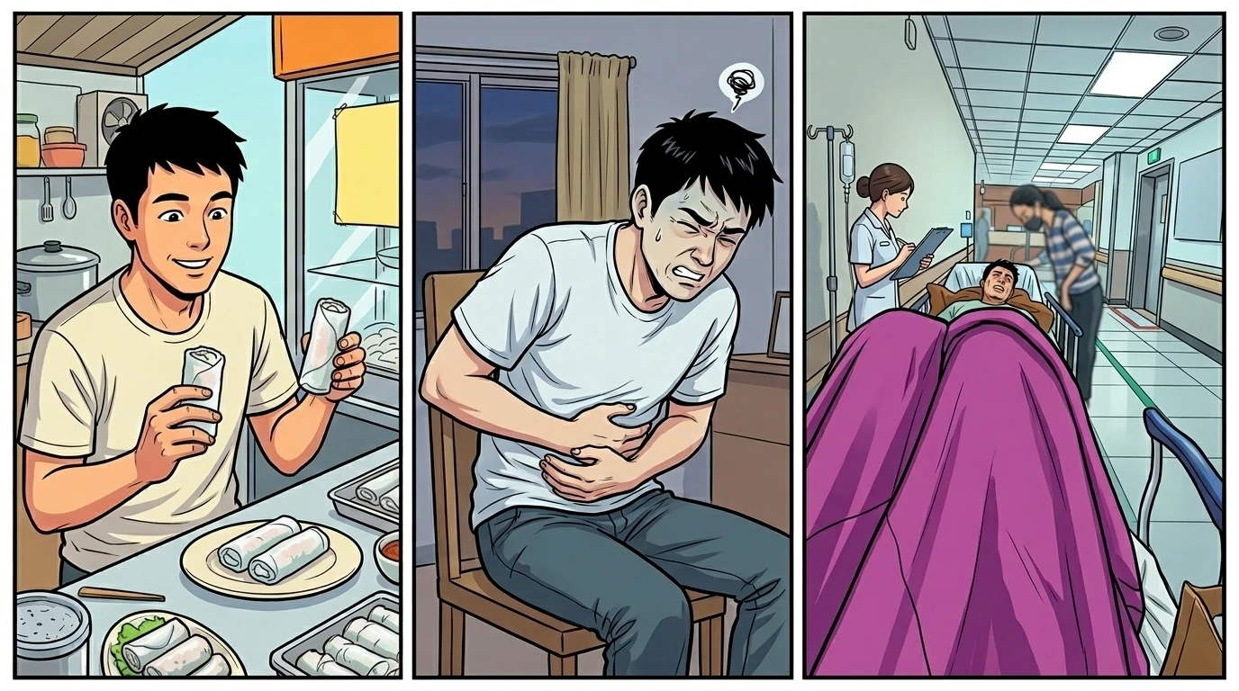 疑吃春捲吃出事！高雄19人狂吐狂瀉送醫　3人留院、衛生局急查