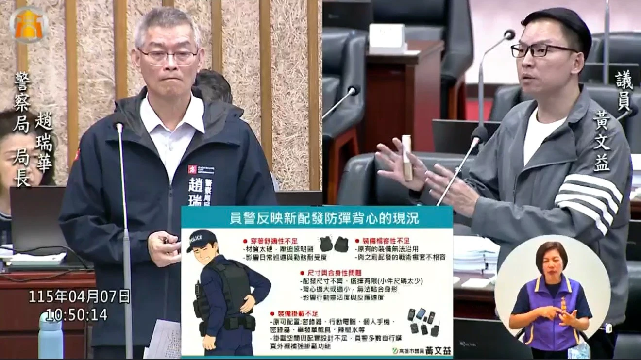 基層警怨新式防彈衣「硬如龜殼」！靈活度受影響　議員籲警局向上反映