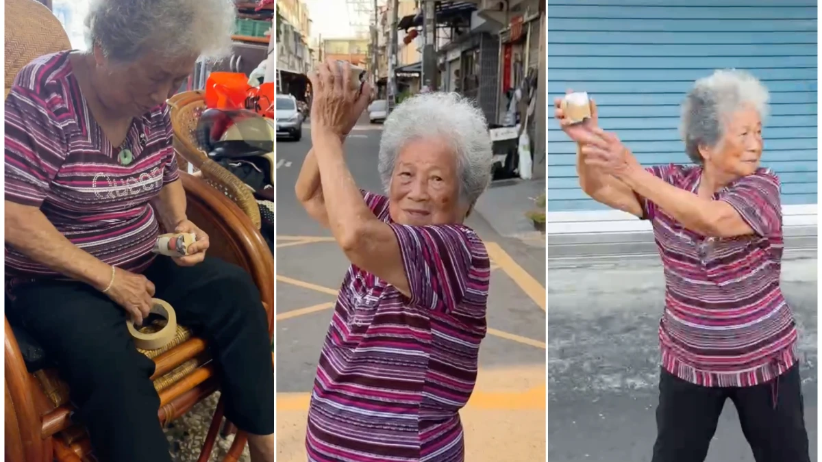 有片｜大港阿嬤爆紅登職棒！90歲鄭金枝拿報紙球苦練　4/19將擔任台鋼雄鷹開球嘉賓