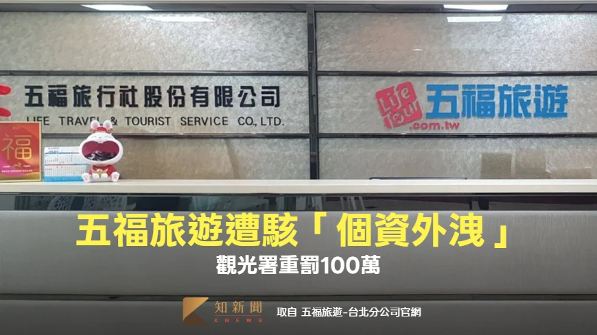 五福旅遊發重訊！駭客攻擊「個資外洩」　遭觀光署重罰100萬