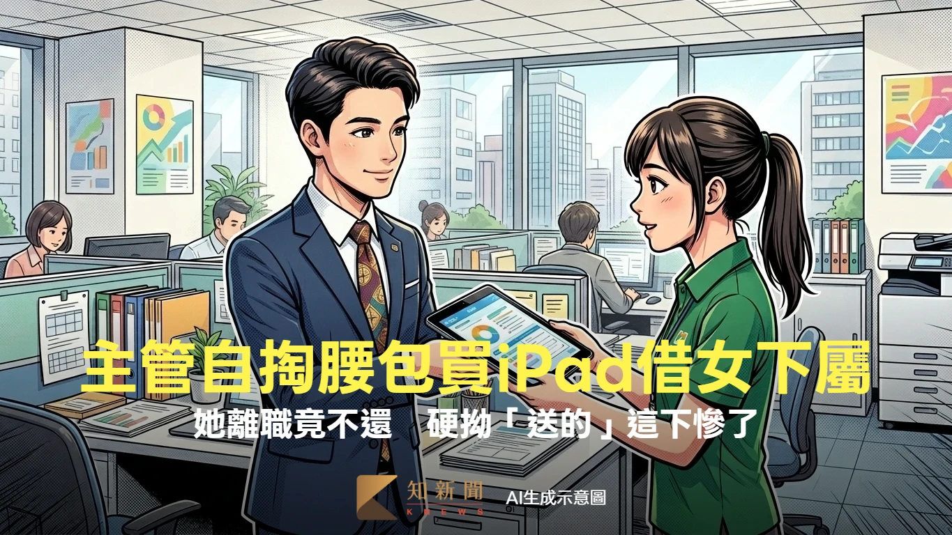 主管自掏腰包買iPad借女下屬！她離職竟不還　硬拗「送的」這下慘了