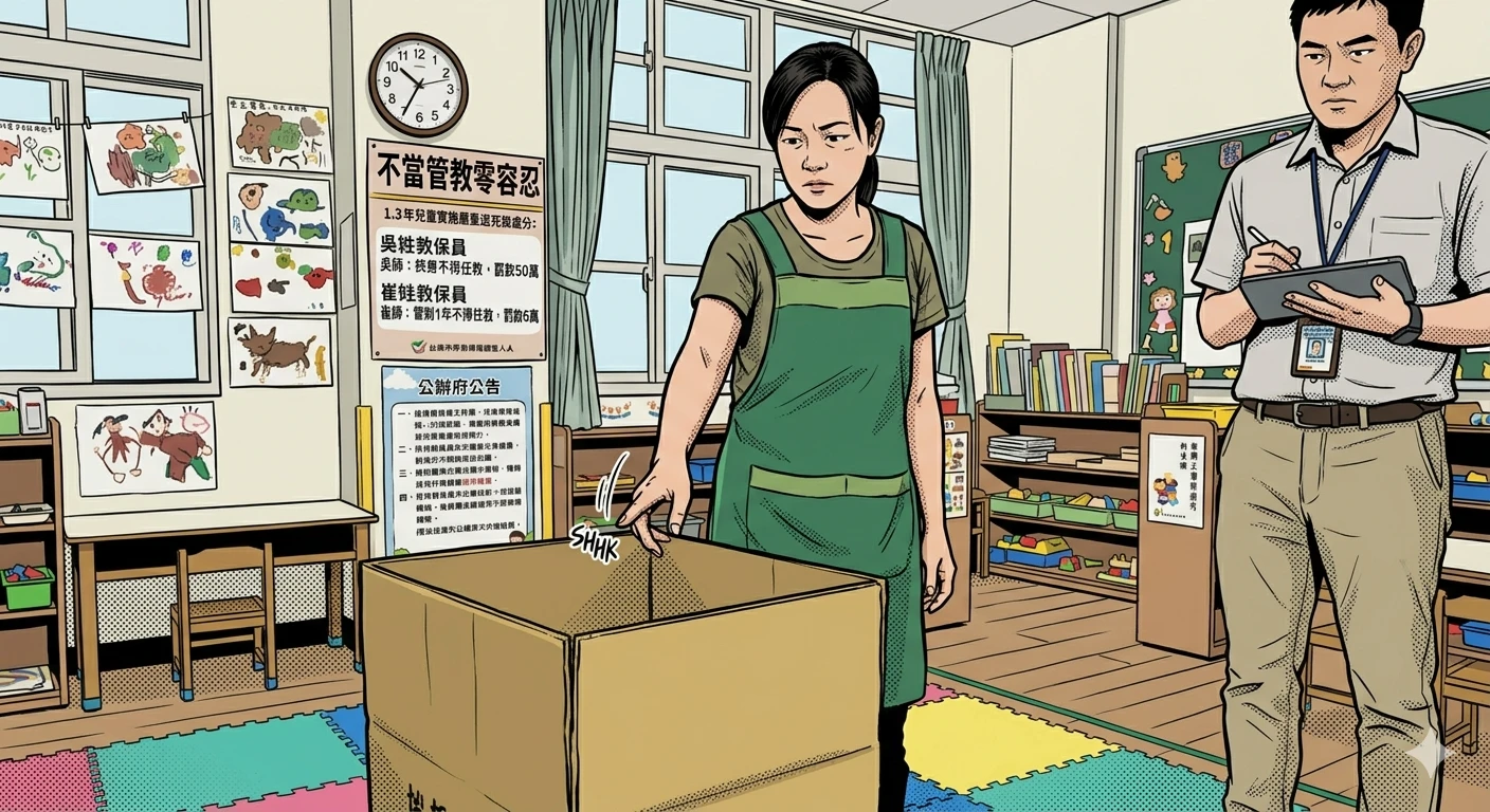 恐怖幼師虐13童！推頭捏臉還塞紙箱搖晃　教育局怒出手「旁觀同事也慘了」