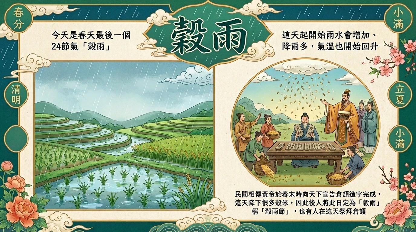 今穀雨紀念倉頡！春天最後節氣　生米財運大發祕法曝