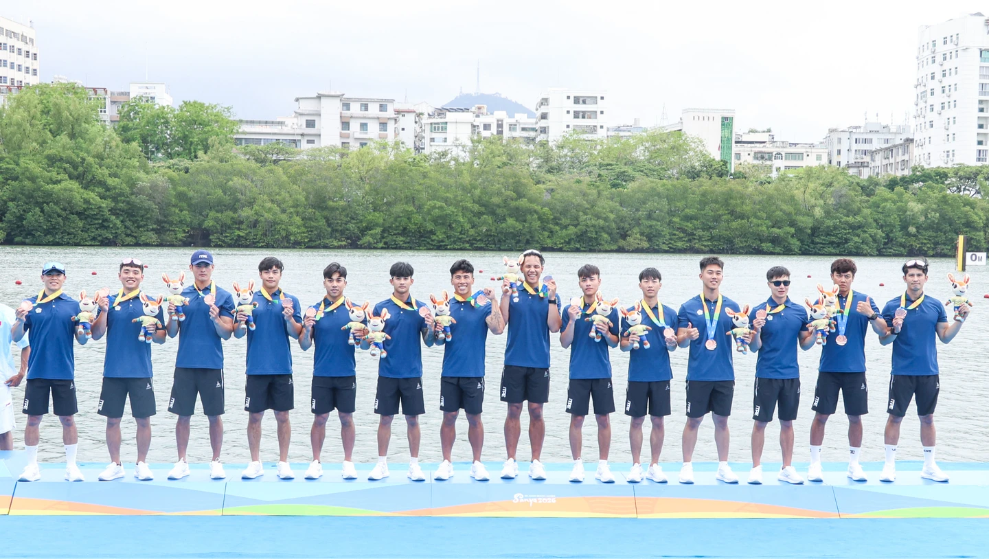 亞沙運｜龍舟獎牌入袋！  中華隊在男子12人制100公尺獲銅牌