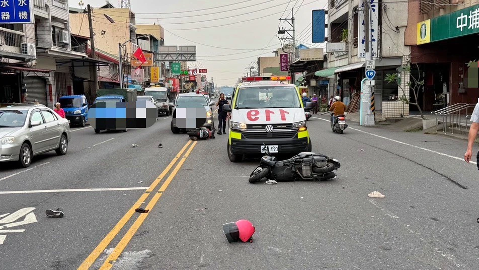 有片｜嘉義死亡車禍！28歲女騎士疑闖紅燈撞車　命喪台18線路口