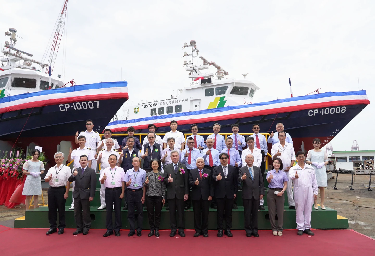 台船承造！關務署2艘百噸巡緝艇下水　命名「海安」、「海誠」寓意曝光