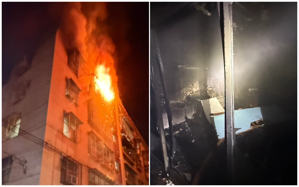 新北公寓凌晨竄火舌！5樓神桌突起火狂燒　住戶急疏散