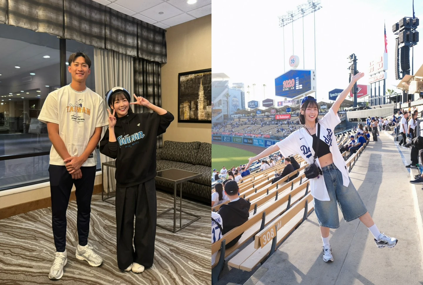 MLB｜籃籃赴美與沙子宸相見歡！巧遇樂天桃猿球迷　跨海連線林泓育
