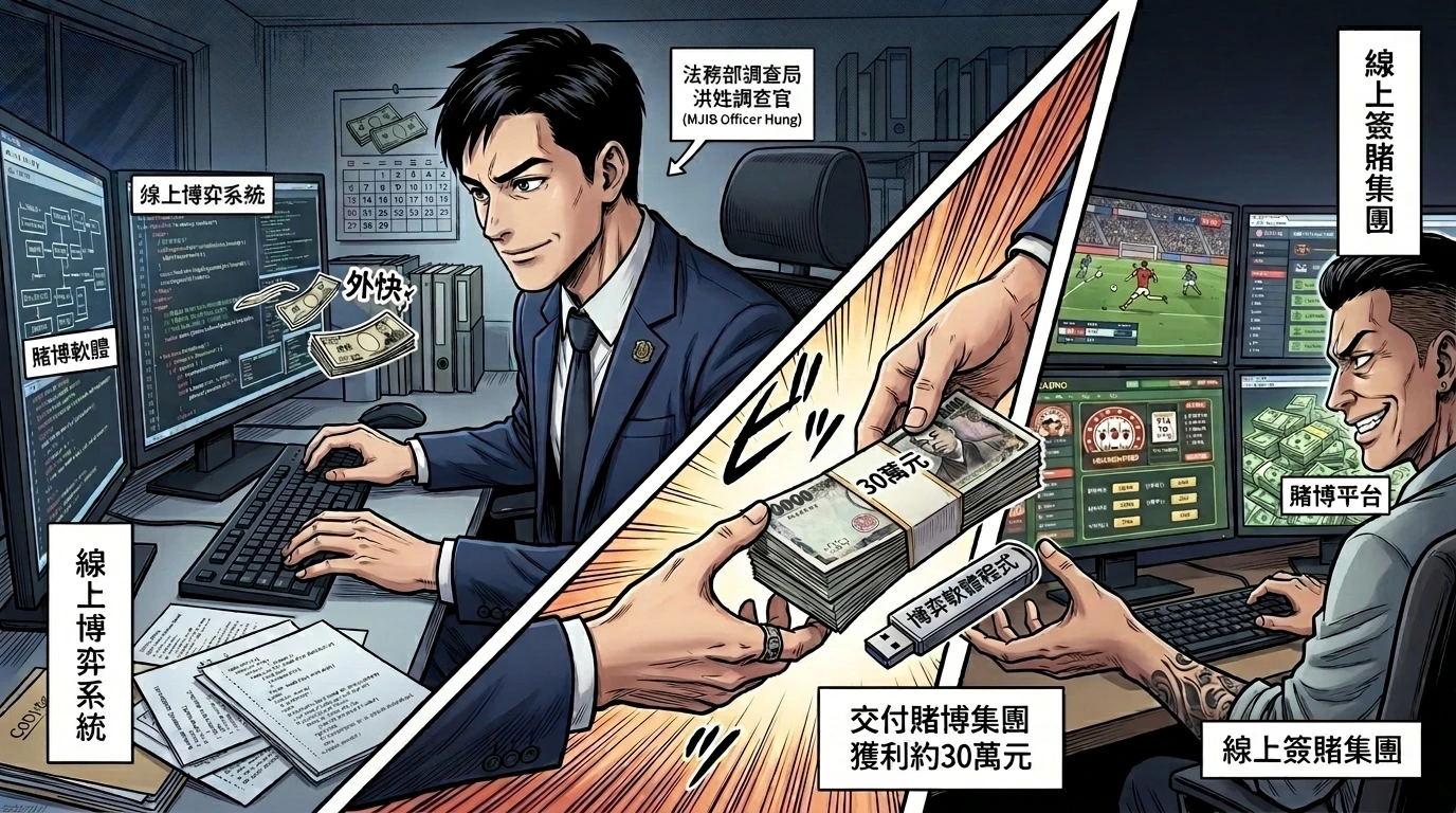 桃園警涉貪案外案！調查官「斜槓」撰寫博弈軟體　供賭博集團牟利遭羈押