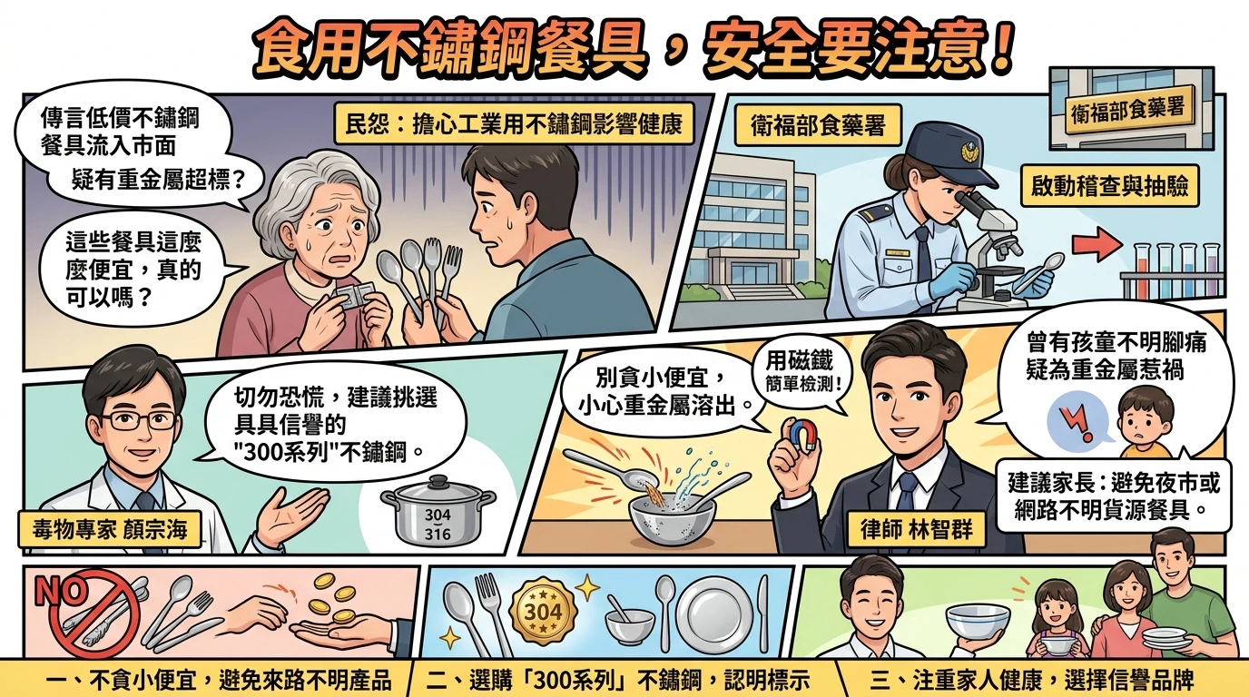 網傳中國黑心不鏽鋼餐具流入台灣！食藥署擴大稽查　專家教避雷黑心貨