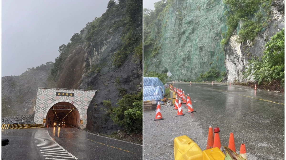 有片｜蘇花公路土石流傾瀉！40輛車受困「生死一瞬間」　泥流吞噬路面畫面曝