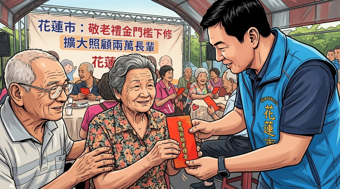 花蓮市重陽敬老金資格下修！逾2萬人可領　縣總預算爭議延宕半年落幕