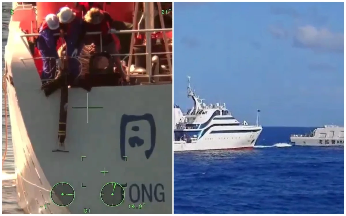 陸「同濟號」科研船再闖臺海域！從事非法調查活動　海巡艦艇強勢驅離