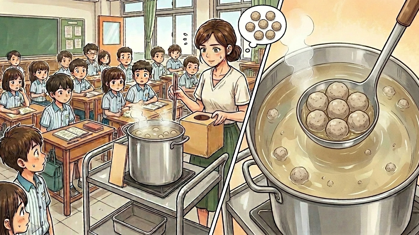 台中營養午餐爆「貢丸之亂」！國小30童搶9顆丸子　師竟抽籤決定誰能吃