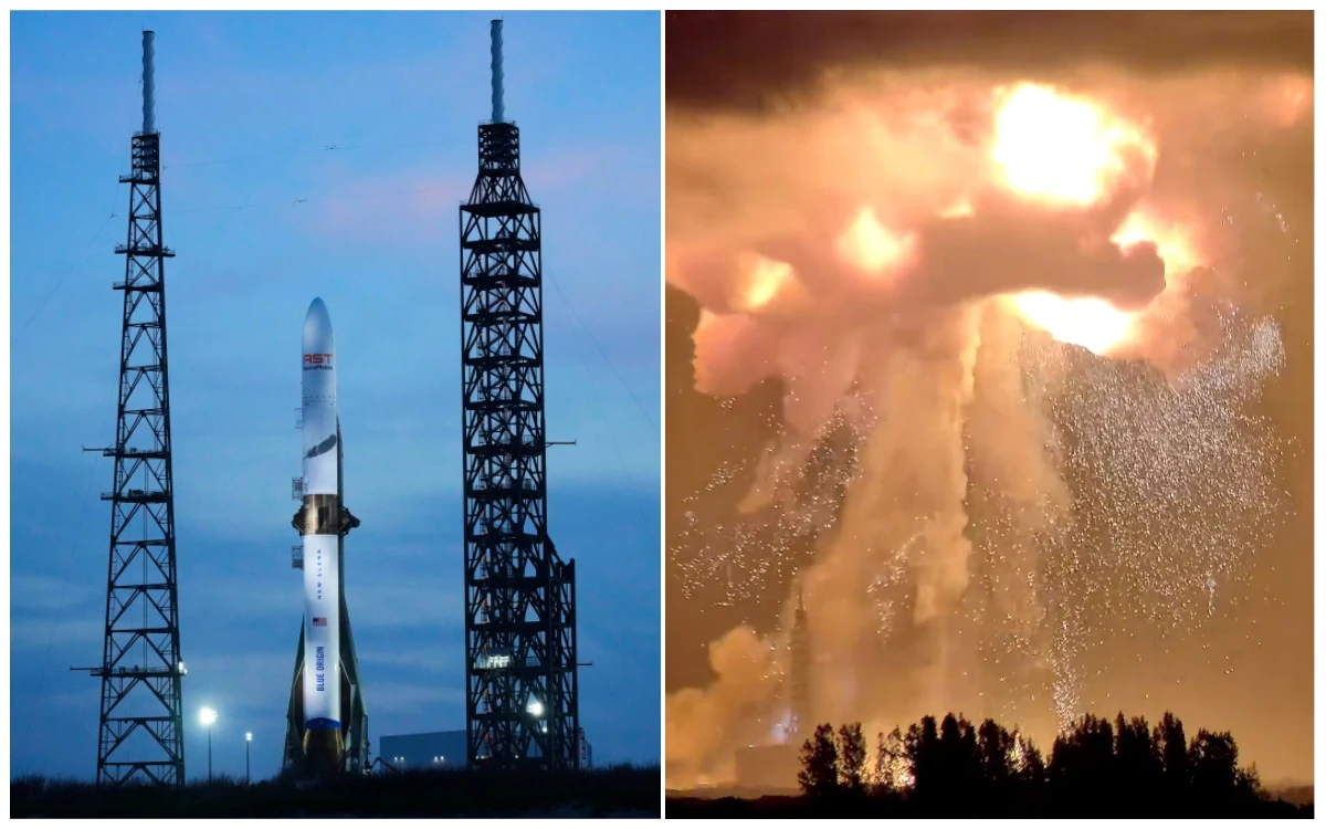 藍色起源火箭測試突爆炸！轟成火球　貝佐斯競逐馬斯克航太夢受挫