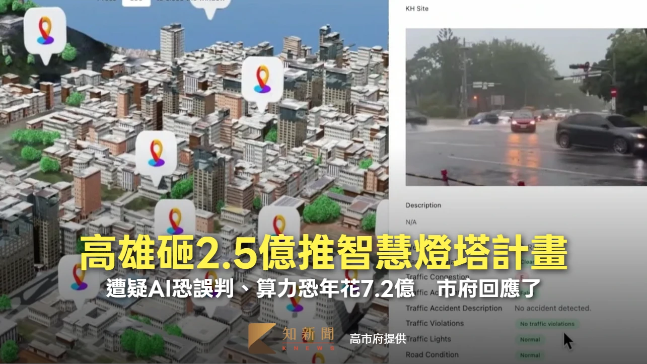 高雄砸2.5億推智慧燈塔計畫！遭疑AI恐誤判、算力恐年花7.2億　市府回應了
