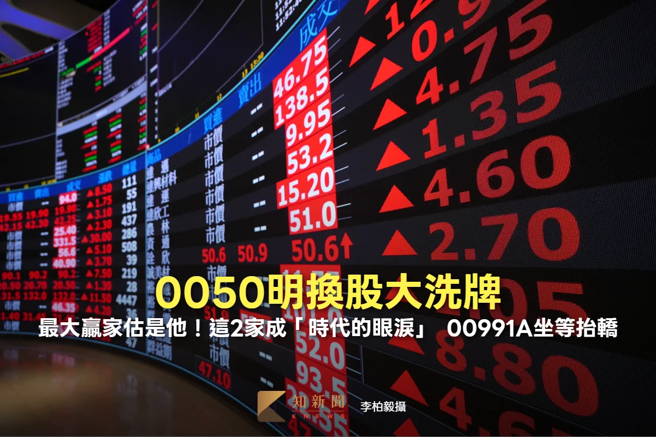 0050明換股大洗牌｜最大贏家估是他！這2家成「時代的眼淚」　00991A坐等抬轎