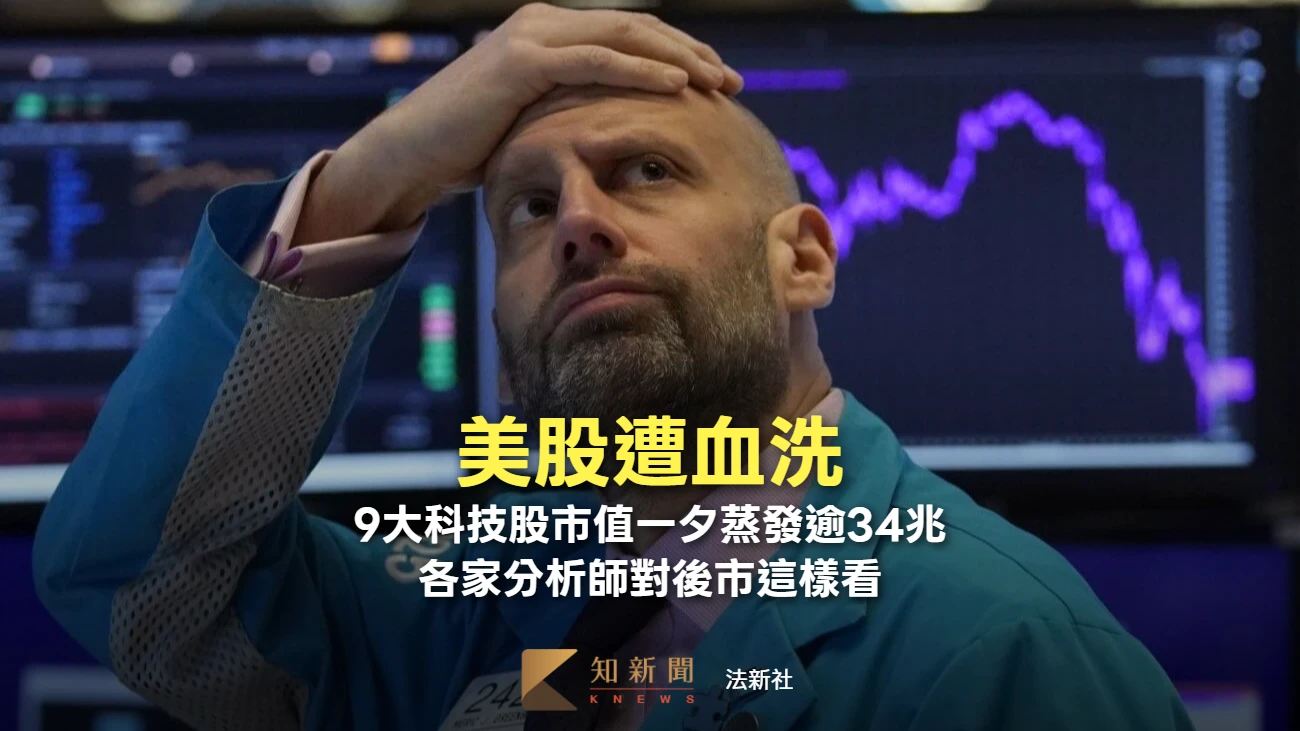 美股遭血洗！9大科技股市值一夕蒸發逾34兆　各家分析師對後市這樣看