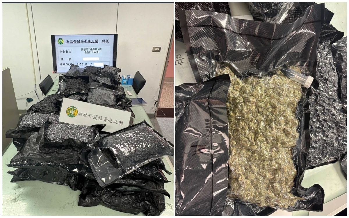毒品走私氾濫「查扣專庫快爆滿」！美加2男行李藏億元大麻來台　查扣火速銷燬 