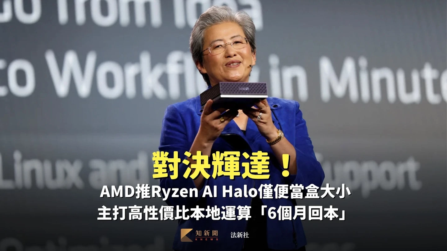 對決輝達！AMD推Ryzen AI Halo僅便當盒大小　主打高性價比本地運算「6個月回本」